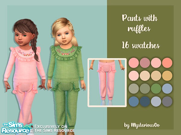 Pants with ruffles by MysteriousOo from TSR