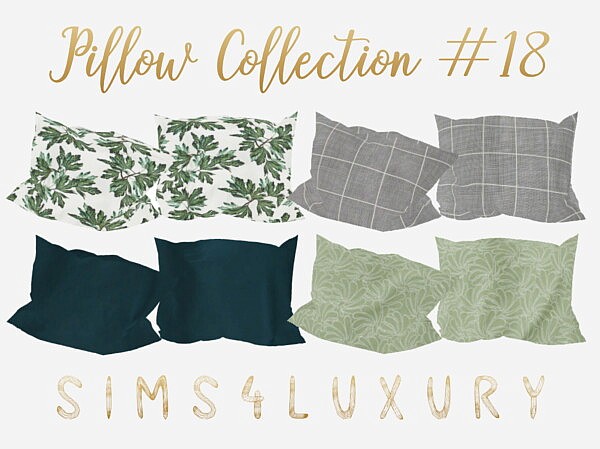 Pillow Collection 18 and Banner Collection 1 from Sims4Luxury