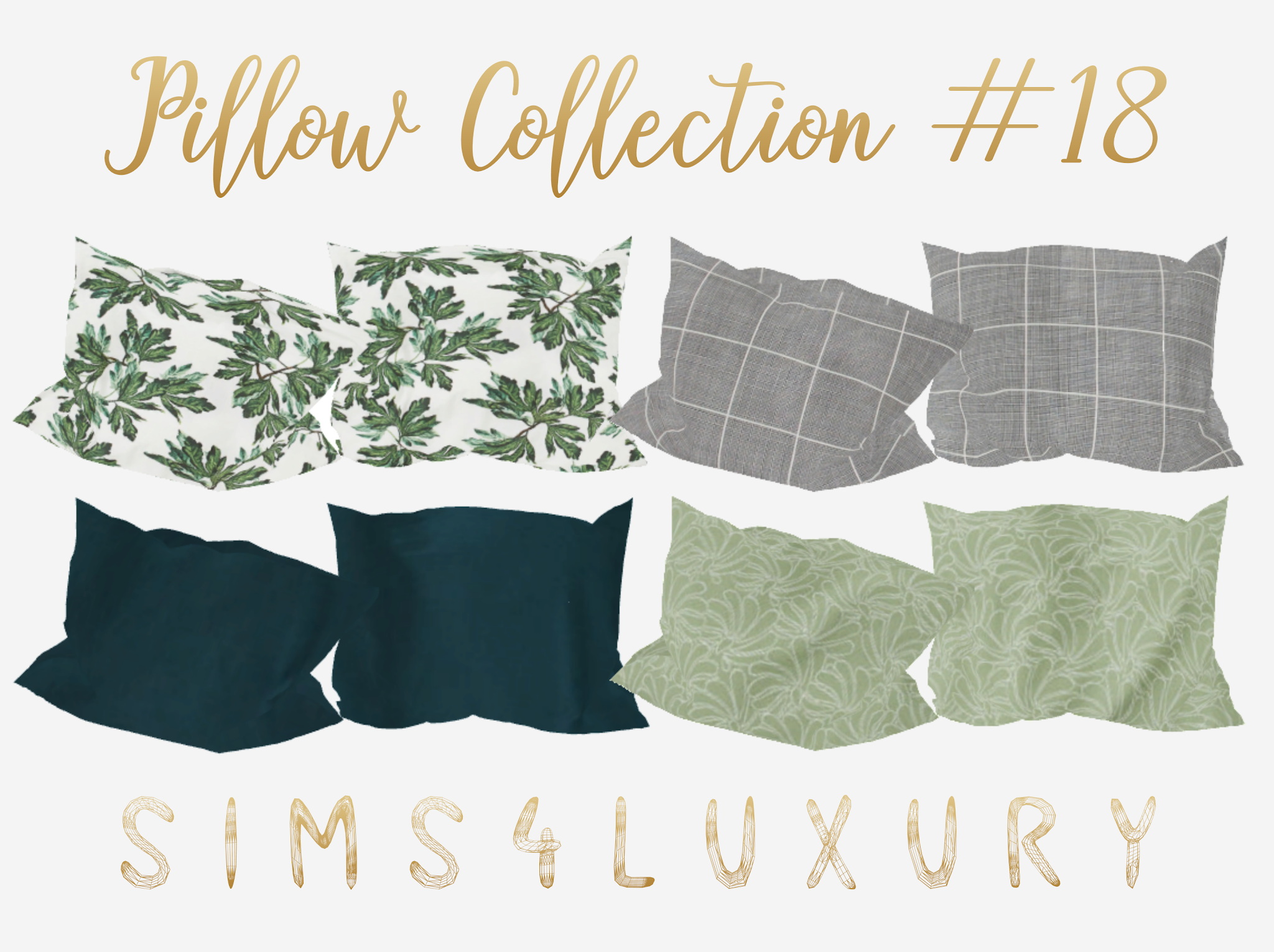 Sims4Luxury Pillow Collection 4 • Sims 4 Downloads