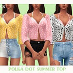Polka Dot Summer Top sims 4 cc