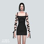 RB 5 Tied Mini Dress sims 4 cc