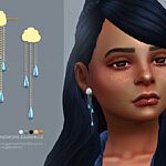 Raindrops earrings sims 4 cc