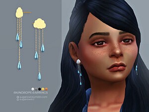 Raindrops earrings sims 4 cc