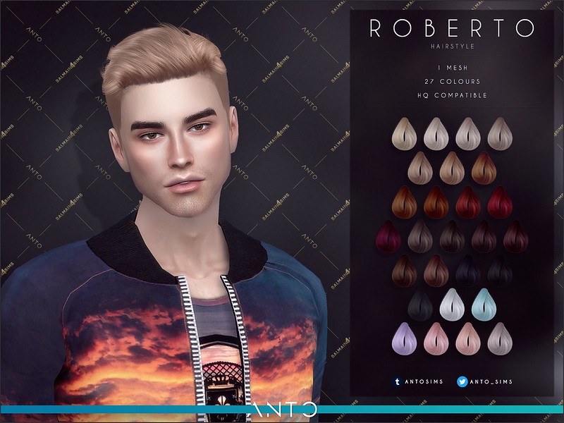 Прически male anto sims 4