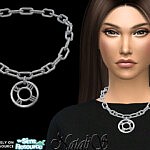 Roman numeral short necklace sims 4 cc