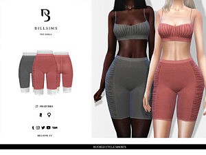 Ruched Cycle Shorts sims 4 cc