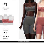 Ruched Strappy Crop Top sims 4 cc