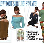 SLEEVED OFF SHOULDER SWEATER sims 4 cc
