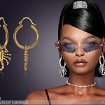 Scorpion Hoop Earrings sims 4 cc