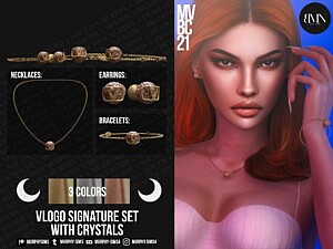 Signature Set with Crystals sims 4 cc