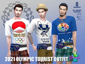 SimmieV 2021 Olympic Tourist sims 4 cc