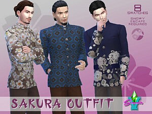 SimmieV Sakura Outfit sims 4 cc