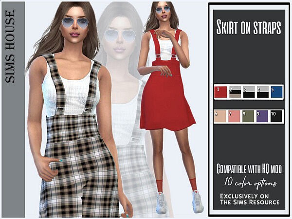 Skirt on straps by Sims House from TSR