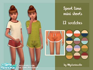 Sport time mini shorts sims 4 cc