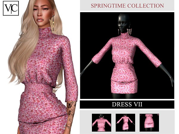SpringTime Collection Dress VII sims 4 cc