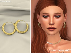 Stacked Earrings sims 4 cc