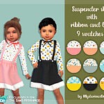 Suspender skirt with ribbon and lace sims cc