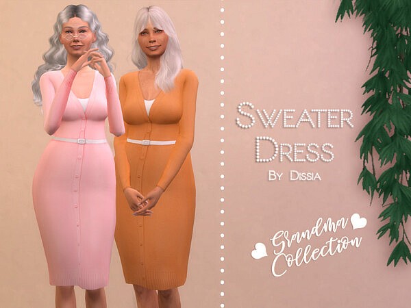 Sweater Dress sims 4 cc 1
