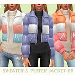 Sweater and Puffer Jacket 05 sims 4 cc