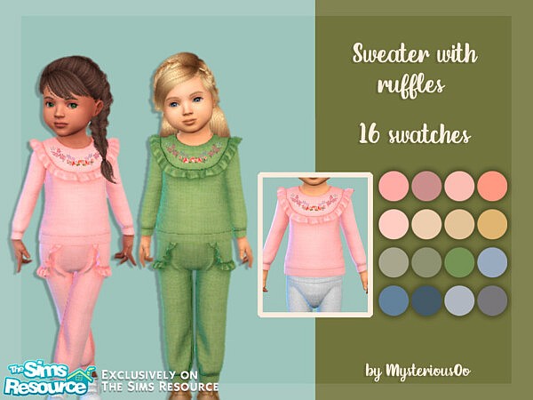 Sweater with ruffles sims 4 cc