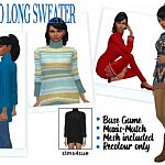 TAMOS LONG SWEATER sims 4 cc