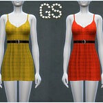 Tartan chic dress sims 4 cc