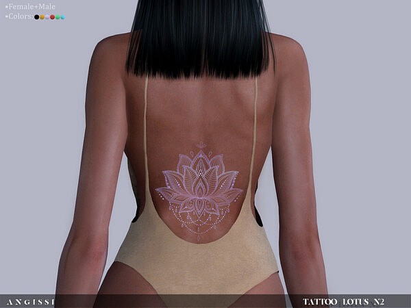 Tattoo Lotus n2 sims 4 cc