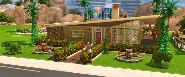 The El Dorado Mid Century Modern Home sims 4 cc