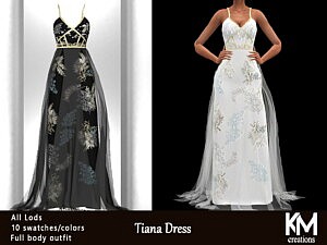 Tiana Dress sims 4 cc