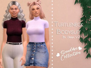 Turtleneck Bodysuit v2 sims 4 cc