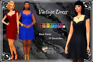 Vintage Dress sims 4cc