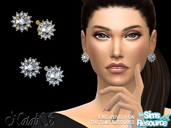 Vintage inspired diamond earrings by NataliS from TSR