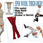 WOOL THIGH HIGHS sims 4 cc