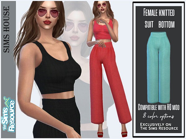 Knitted suit bottom by Sims House from TSR