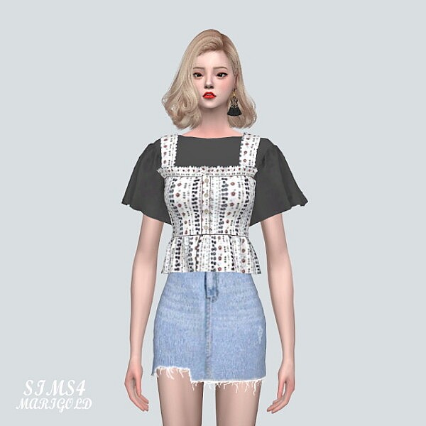9P Crop Top With T from SIMS4 Marigold