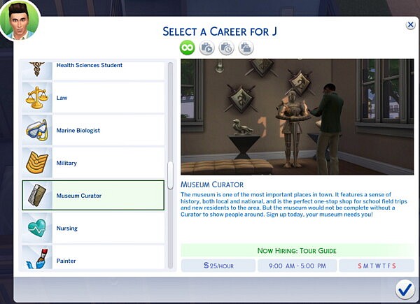 Museum Curator Career by missyhissy from Mod The Sims