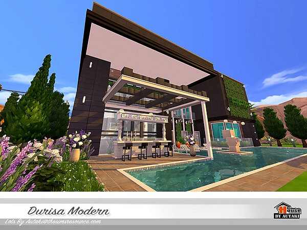 Durisa Modern House NoCC by autaki from TSR