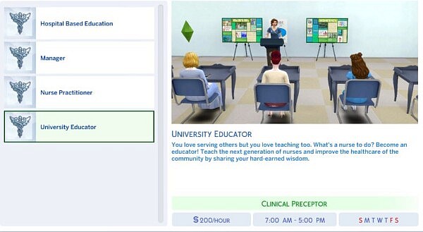 Nursing Career by PunnyBee from Mod The Sims
