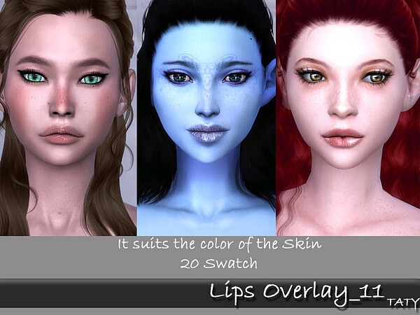 Lips Overlay 11 by tatygagg from TSR