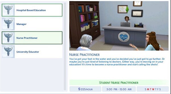 Nursing Career by PunnyBee from Mod The Sims