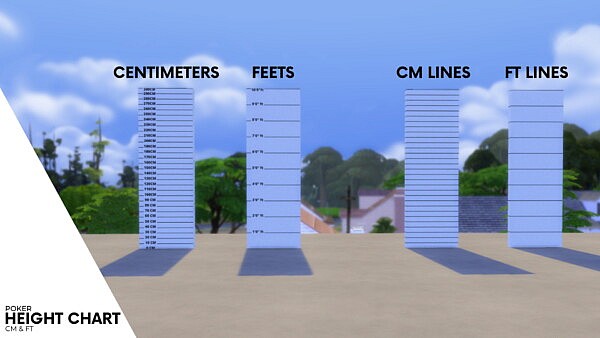 Height Chart by Poker from Mod The Sims
