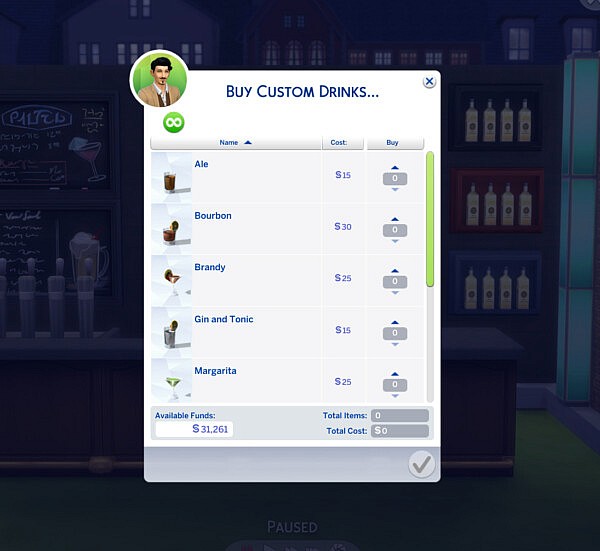 Custom Drink Interactions by TheFoodGroup from Mod The Sims