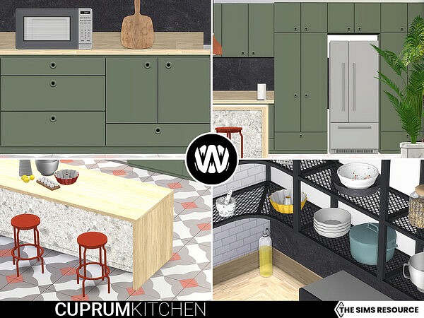 Cuprum Kitchen Surfaces by wondymoon from TSR