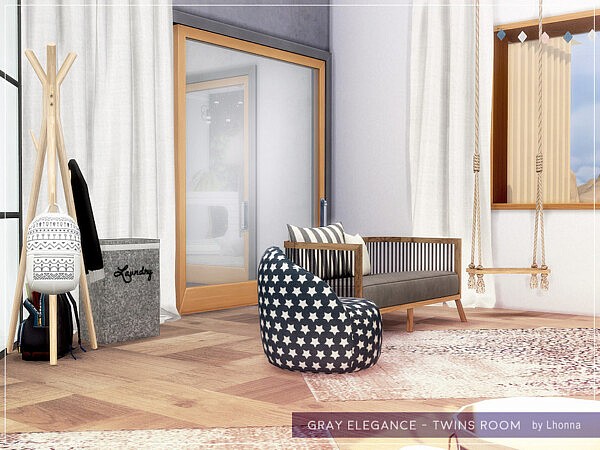 Gray Elegance Twins Room by Lhonna from TSR