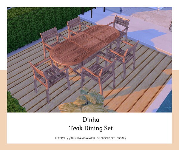 Teak Dining Set from Dinha Gamer