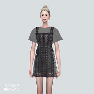 9 Punching Lace Mini Dress With T sims 4 cc