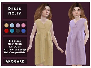 Akogare Dress No.19 sims 4 cc
