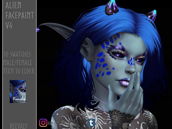 Alien Facepaint V4 by Reevaly from TSR