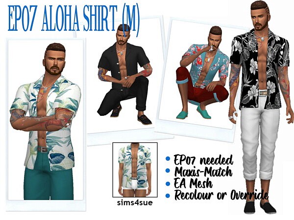 Aloha Shirt from Sims 4 Sue