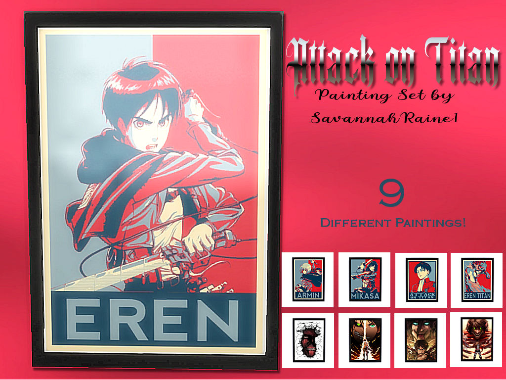 Attack on Titan Painting Collection by SavannahRaine 1 from Mod The Sims